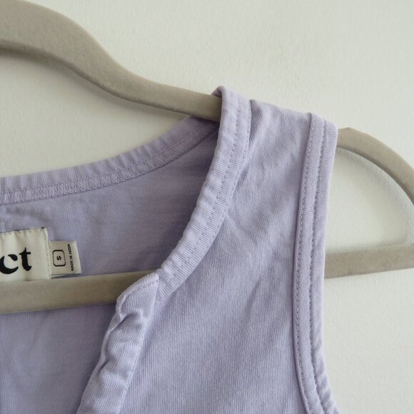 PACT The Frame Cotton Midi Dress in Lavender Purple Minimalist Travel - Size S - Picture 6 of 13